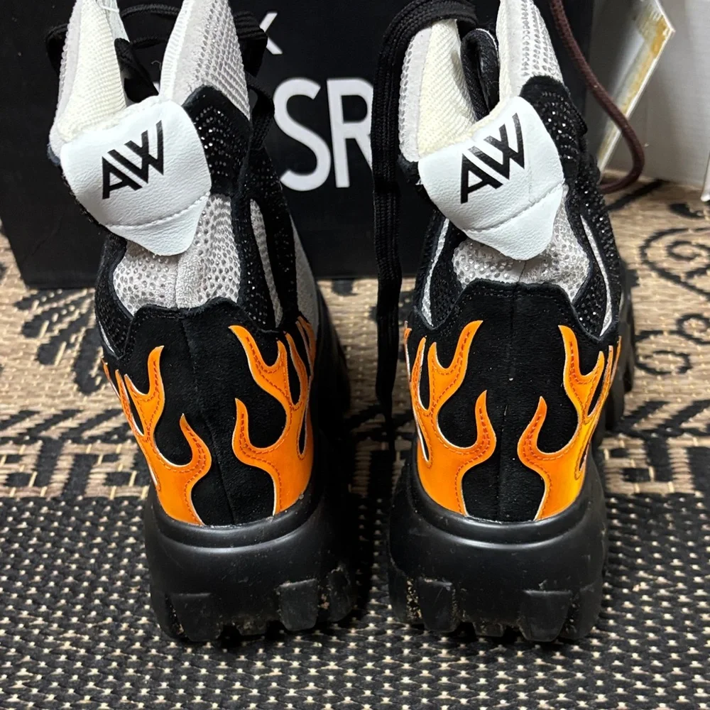 Anthony Wang x LASR Black and White High-Top Sneakers women’s 7.5 - Picture 7 of 13